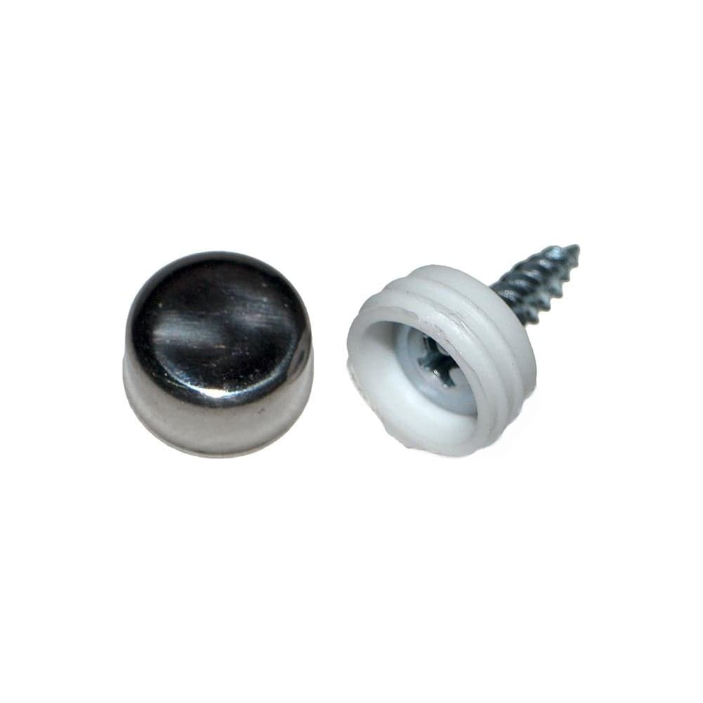 Крепеж номерного знака DolleX с заглушкой-колпачком, хром KNS-01