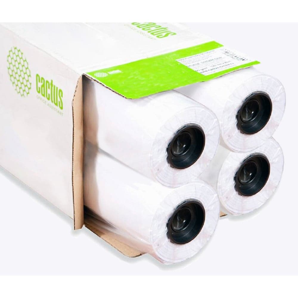 Бумага Cactus Eco CS-LFP80-1067457E-4 42"(A0+), 1067 мм 45.7 м, 80 г/м2, белый CIE 155%, втулка 50.8 мм (2") 1984945