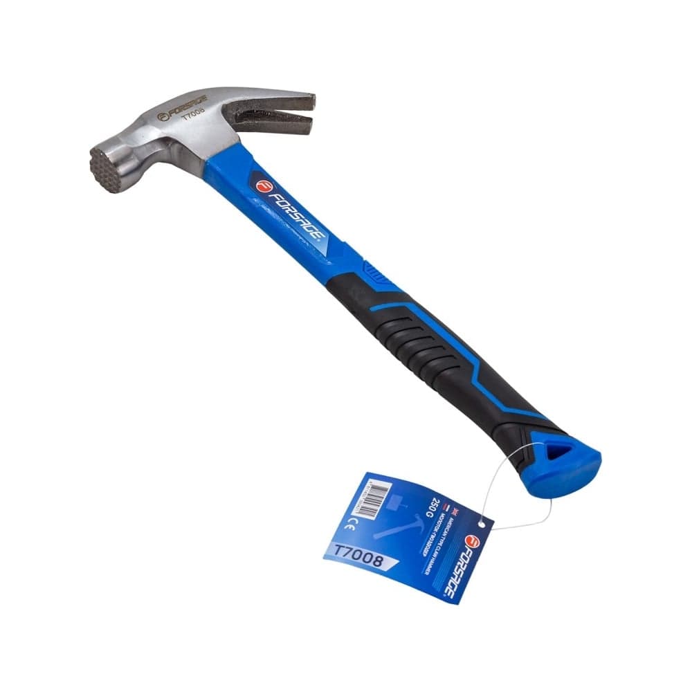Молоток-гвоздодер с магнитным держателем гвоздя Forsage 250гр. F-T7008(56615)