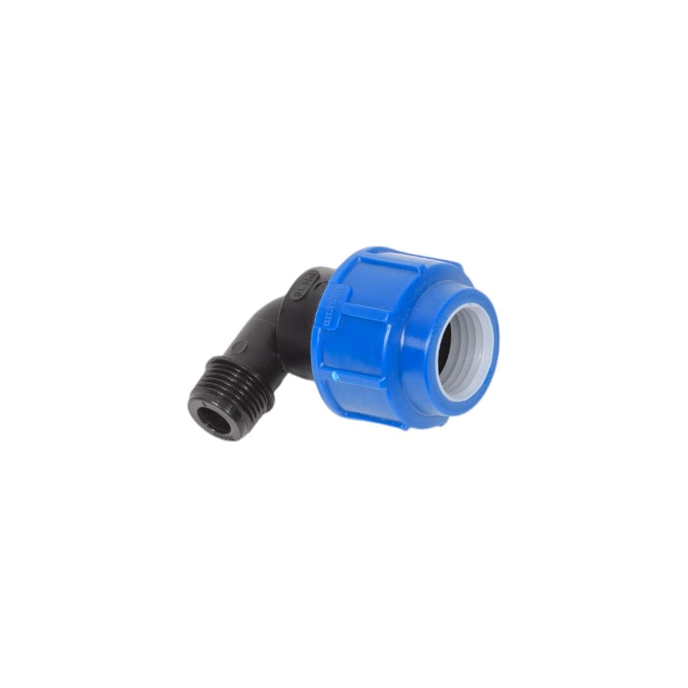 Компрессионный отвод для ПЭ труб LAMMIN нр 25x1/2" Lm34008025015