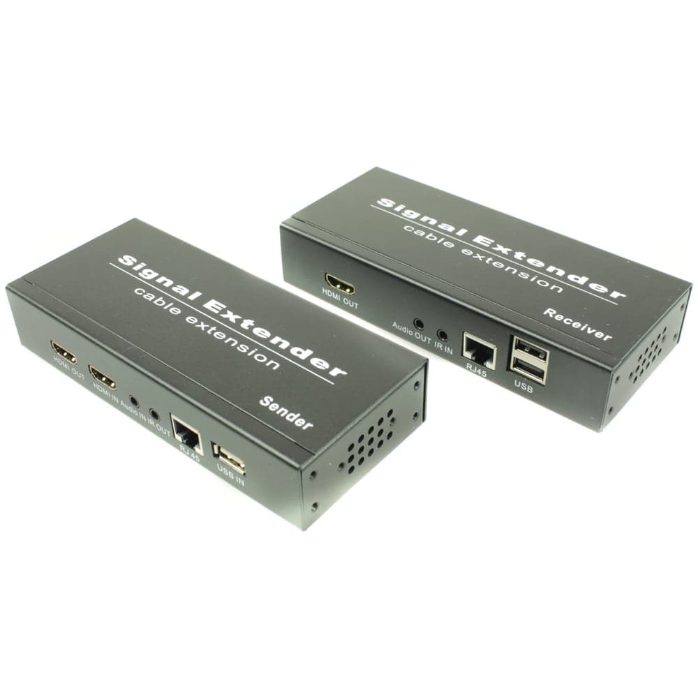 Комплект для передачи HDMI OSNOVO TLN-HiKM2+RLN-HiKM2 2хUSB (клавиатура+мышь) и ИК управления по сети Ethernet. sct1478