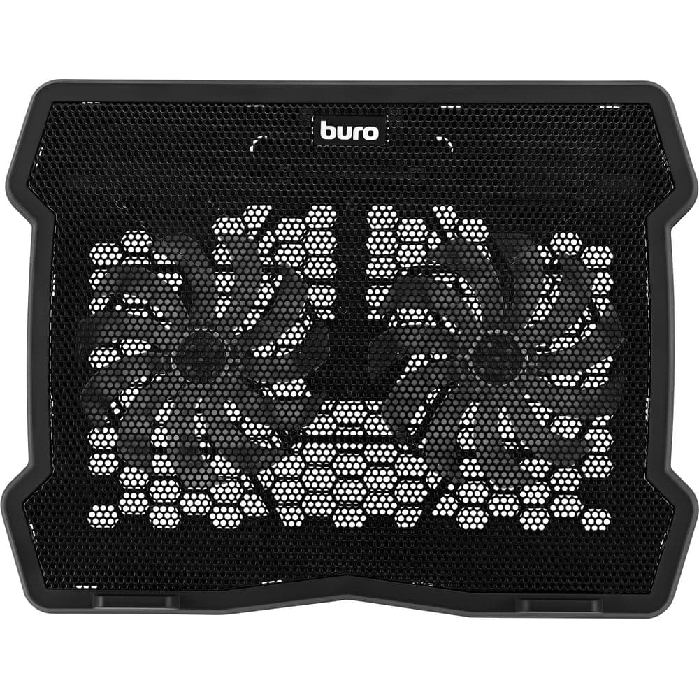 Подставка для ноутбука BURO BU-LCP150-B213 15" 335x265x22 мм, 74.35дБ, 1xUSB, 2x140 мм FAN, 480 г, металлическая сетка 1914405