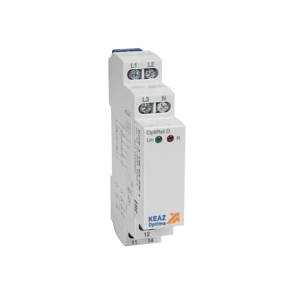 Реле контроля фаз КЭАЗ OptiRel D PHS-3-1M-03-PN-2 чередования обрыва фаз 3Ф+N 2СО 331993