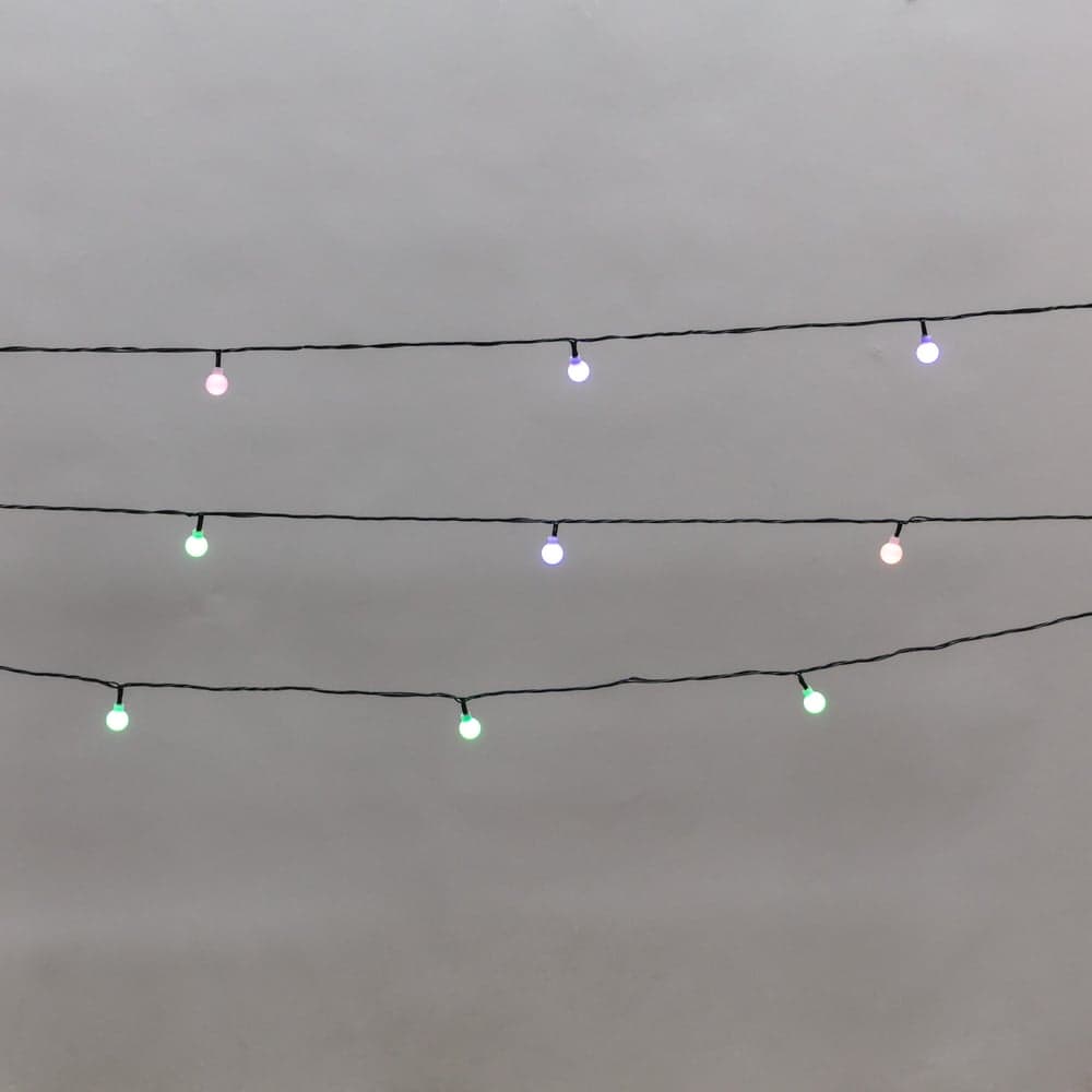 Гирлянда Neon-Night светодиодная Шарики 5м, 20LED, IP20, зеленый провод, свечение мульти (RG/RB), мигание, 230В 304-023