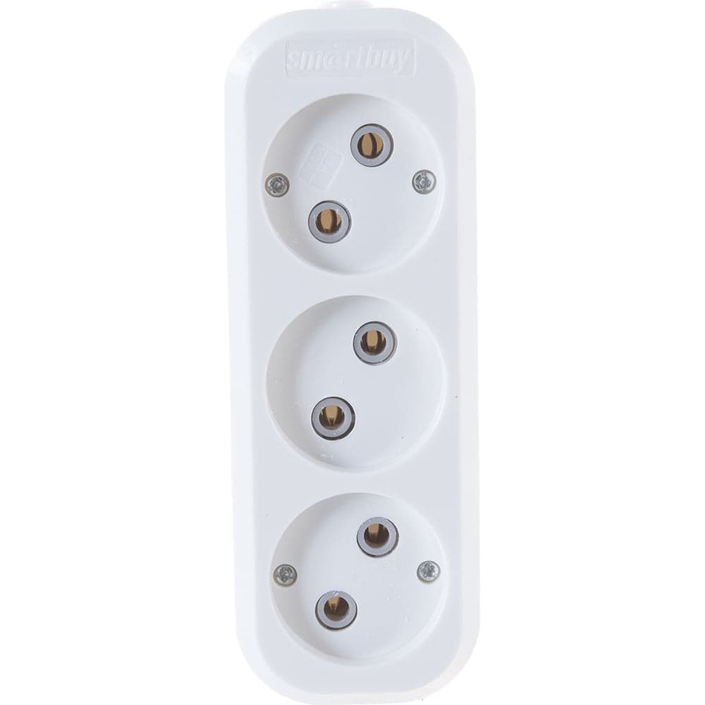 Колодка Smartbuy 3 гнезда 10А/2,2кВт без заземления SBE-10-3-00-N