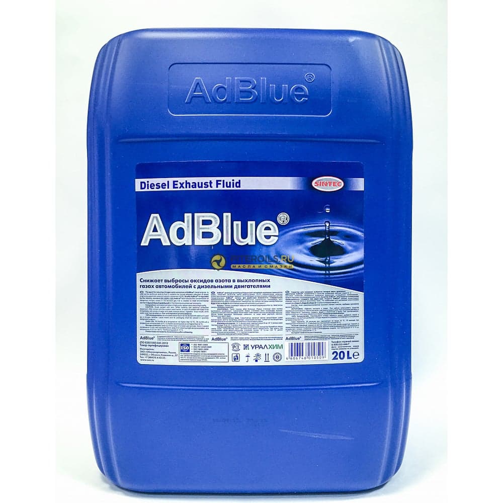 Жидкость AdBlue Sintec 20 л, для системы SCR дизельных двигателей, 805