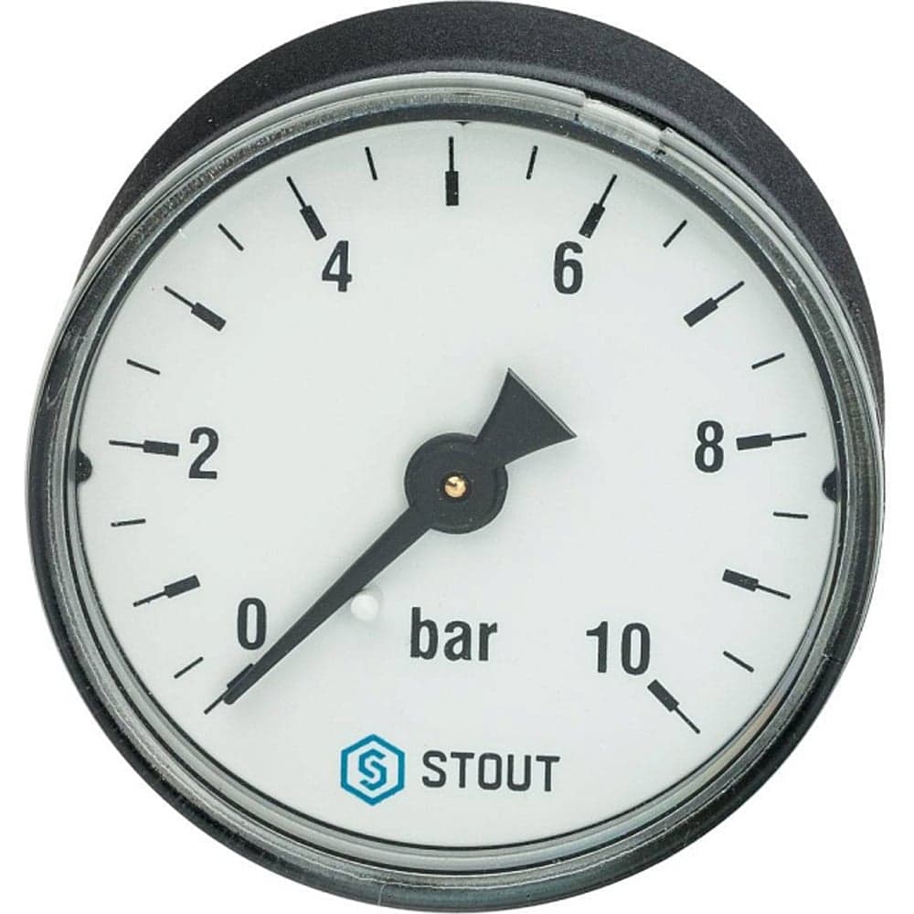 Манометр аксиальный STOUT, корпус Dn 50 мм 1/4, 0...10 бар, кл.2.5 SIM-1009-501008 RG0094NU9EUEFL