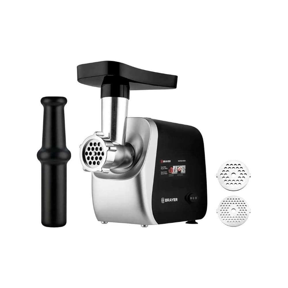 Мясорубка BRAYER 1609BR 2000 Вт, 3 диска, реверс, 2 кг/мин BR1609