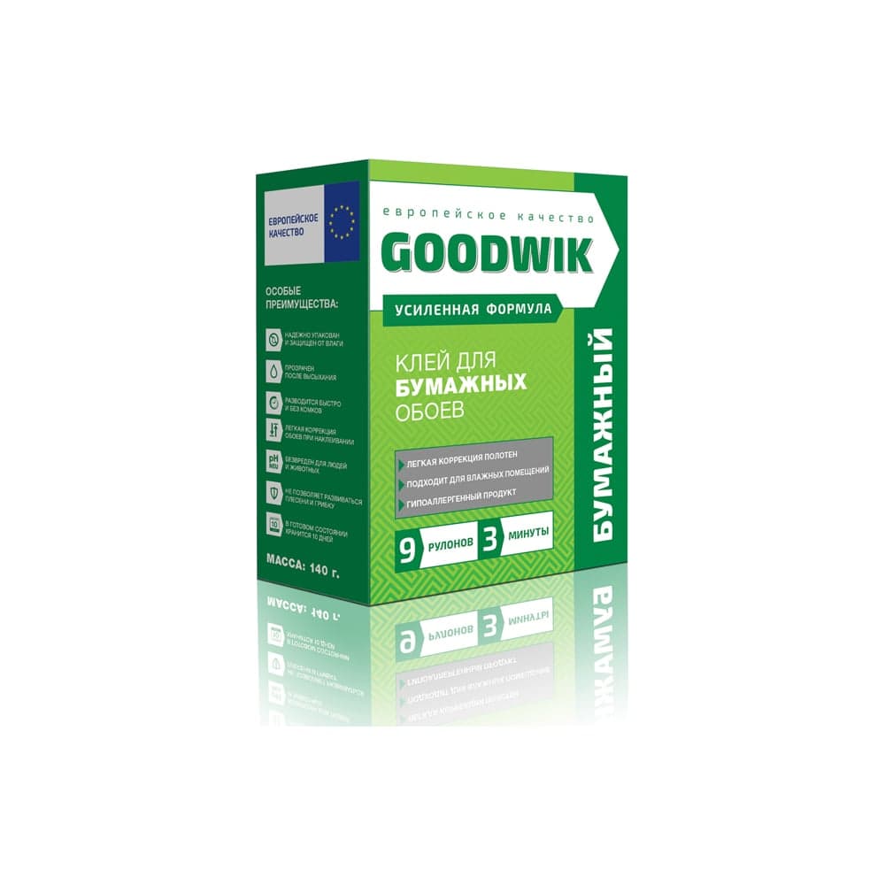 Клей для любых бумажных обоев Goodwik 140 гр Б 9