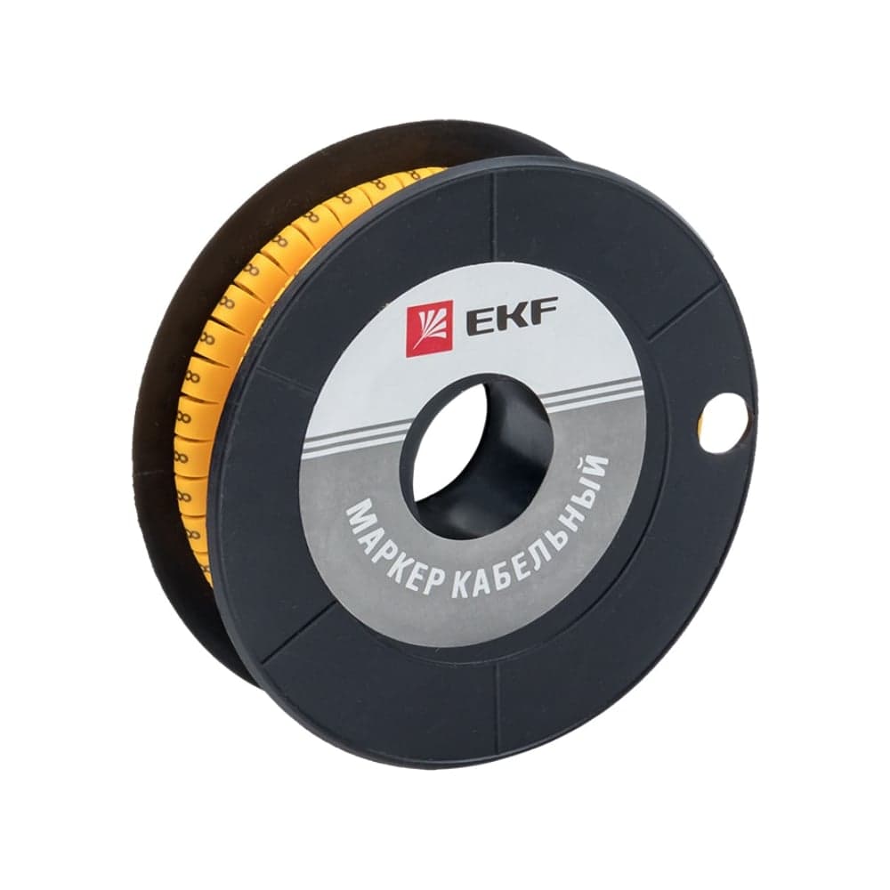 Кабельный маркер EKF 6.0кв.мм, 8, 500ед, ЕС-3 plc-KM-6-8