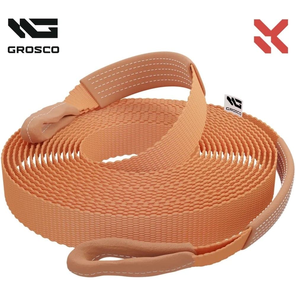 Динамическая стропа Grosco 3т, 3м, крюк/скоба, рывковый трос для буксировки авто до 1.5 тонн BTD0303HS