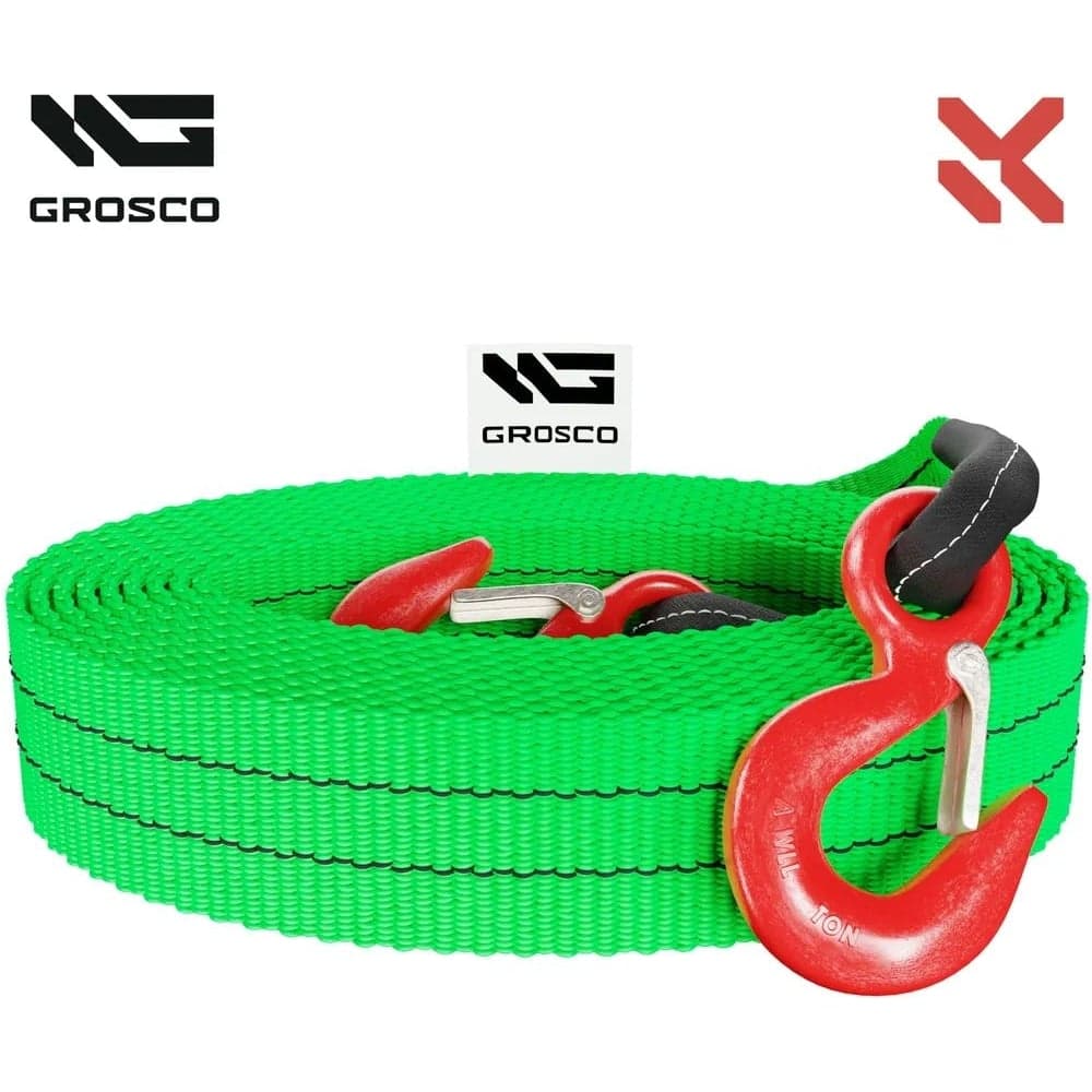 Динамическая стропа Grosco 5т, 3м, крюк/крюк, рывковый трос для буксировки авто до 2.5 тонн BTD0503HH