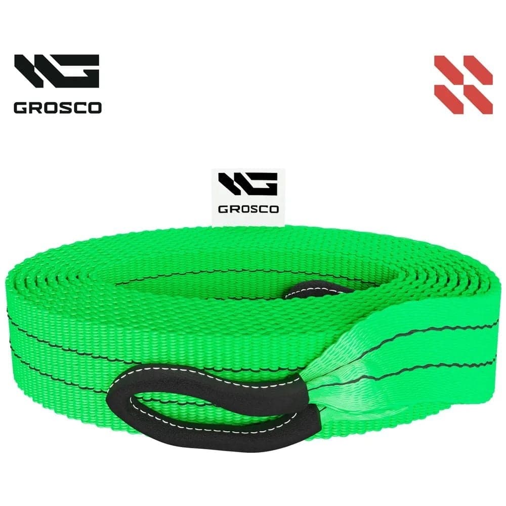 Динамическая стропа Grosco 7т, 6м, крюк/крюк, рывковый трос для буксировки авто до 3.5 тонн BTD0706HH
