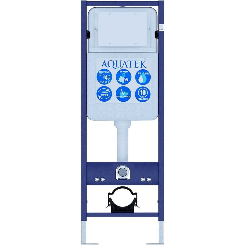 Узкая инсталляция для подвесного унитаза Aquatek INS-0000017 Standart 37, 1130х370х150 мм, + звукоизоляционная прокладка 00000134919