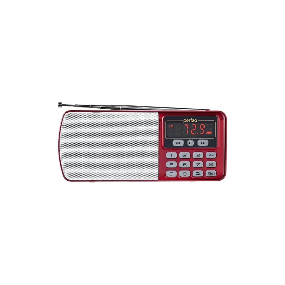 Цифровой радиоприемник Perfeo ЕГЕРЬ FM MP3 красный 30008714