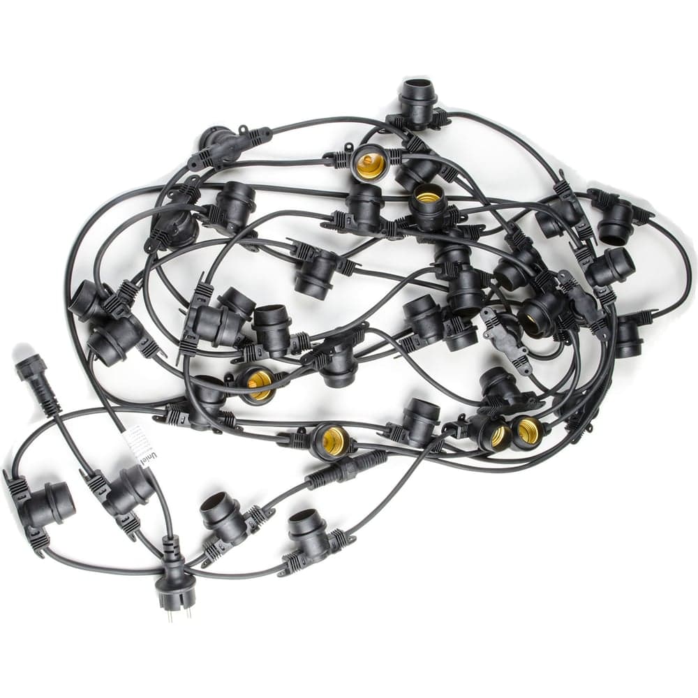 Гирлянда Uniel UDL-K110 40/E27/10M IP65 BLACK BELT-LIGHT Белт-лайт, 10 м + 1,5м сетевой шнур UL-00006440