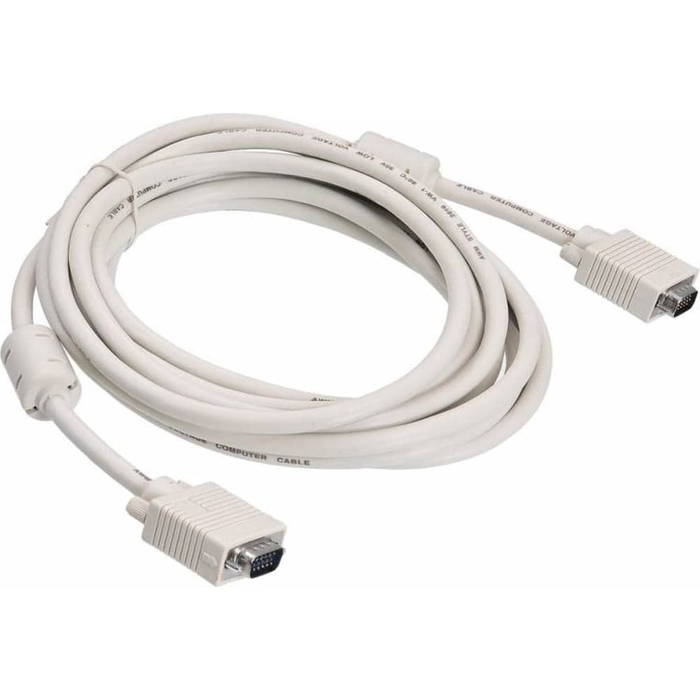 Кабель BURO CAB016S-5M VGA (m) VGA (m) 5 м, ферритовые кольца, серый 817281