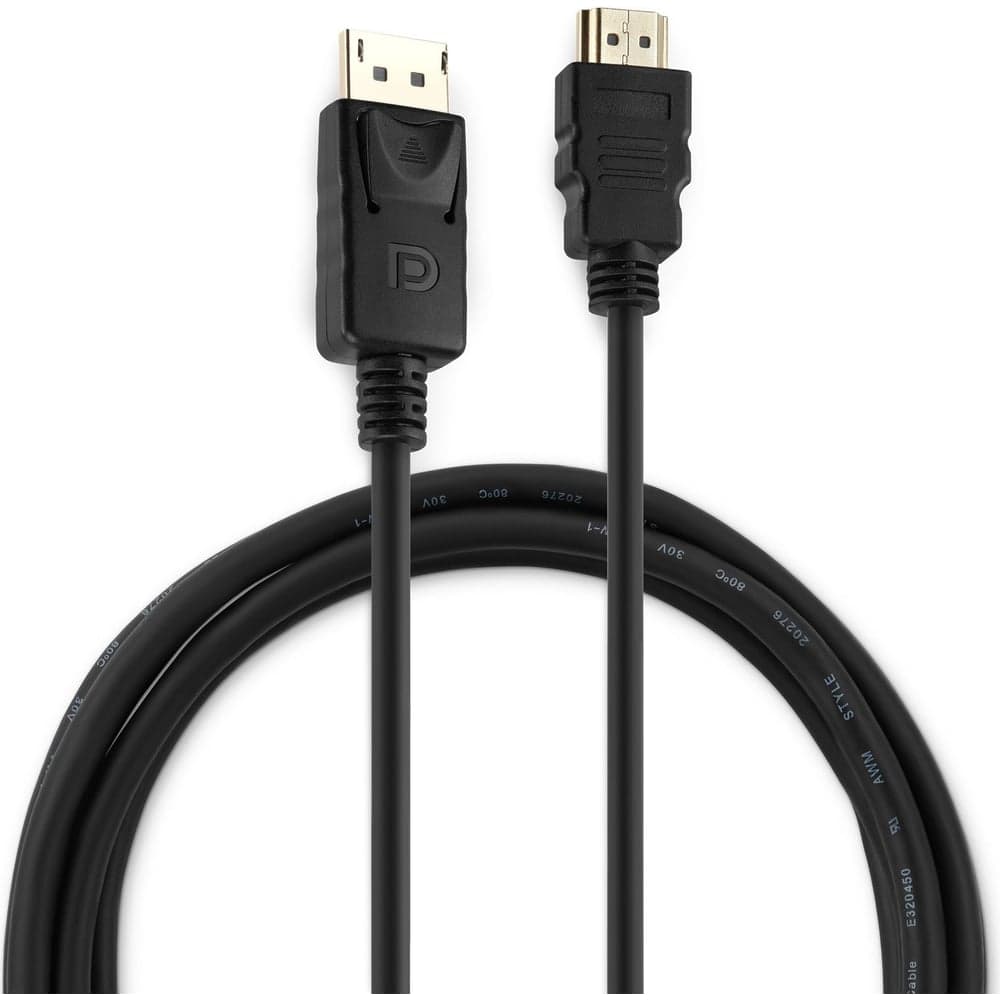 Кабель аудио-видео BURO DisplayPort (m)/HDMI (m) 1.8 м, позолоченные контакты, черный (BHP RET HDMI_DPP18) 485568