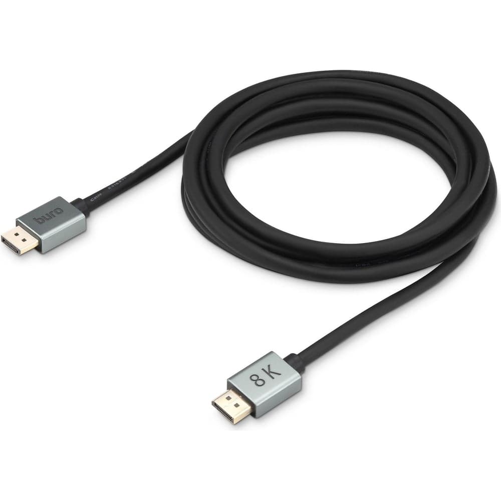 Кабель аудио-видео BURO DisplayPort (m)/DisplayPort (m) 1.5 м, позолоченные контакты, черный (BHP-DPP-1.4-1.5G 1478856