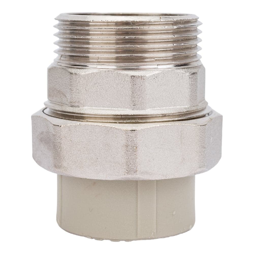 Комбинированная муфта VALFEX PP-R серая, разъем 32х1 1/4 дюйма НР 10156132Г 127-0349