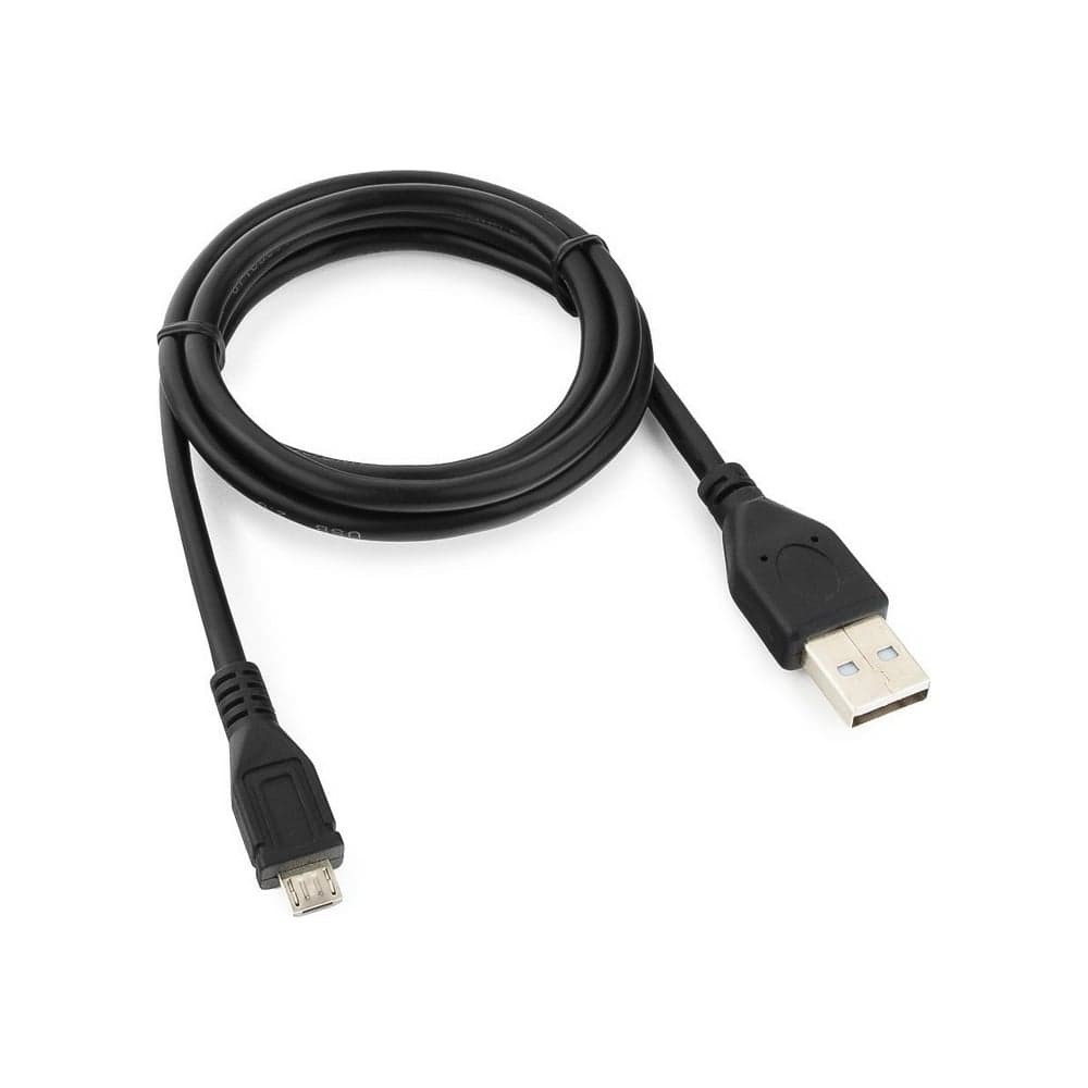 Кабель Cablexpert USB 2.0 Pro AM/microBM 5P, 1м, экран, черный, пакет CCP-mUSB2-AMBM-1M