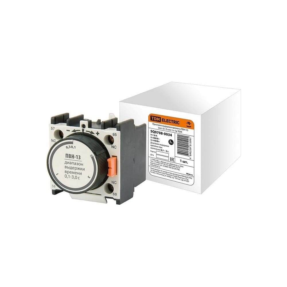 Приставка ПВН-13 TDM ELECTRIC вкл. 0,1-3 сек 1з 1р SQ0708-0034