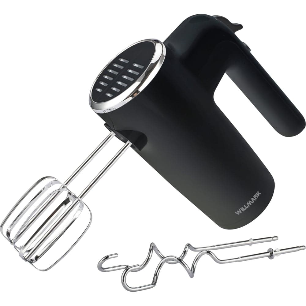 Миксер Willmark WHM-7003 500Вт, 6 скоростей, насадки для взбивания/для теста, чёрный 2000721