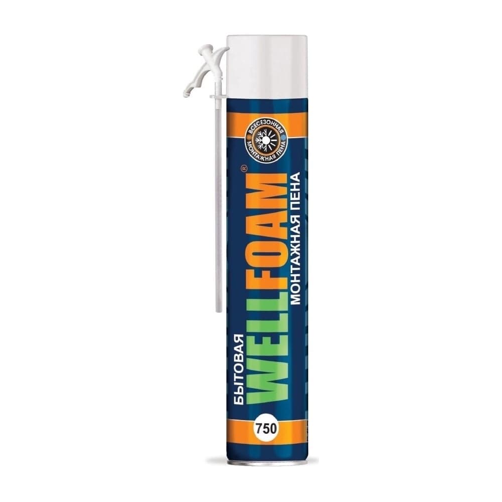 Пена полиуретановая монтажная WELLFOAM бытовая всесезонная 750 WF750B