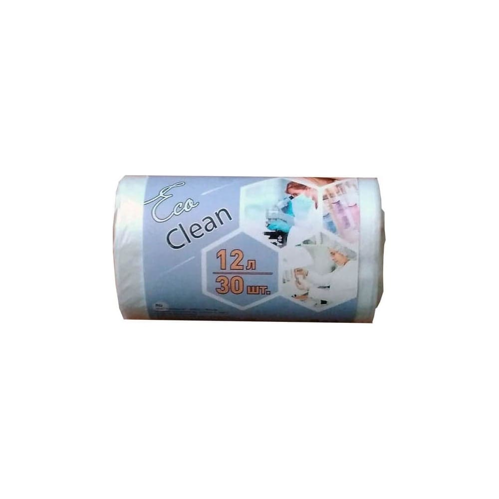 Мешки для мусора белые Ecoclean (30 шт; 12 л; 32х50 см; 6 мкм; ПНД) Концепция Быта 3382