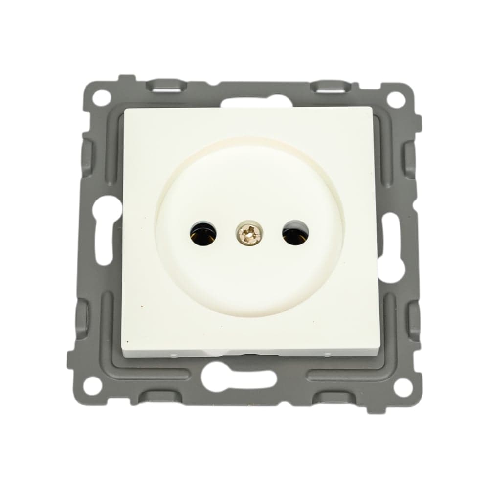Механизм 1-местной розетки TOKOV ELECTRIC Pixel 16А, IP20, СП, без заземления, перламутровый TKE-PX-R1-C04