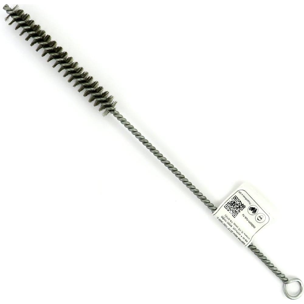 Щетка ерш EuroBrush Д15x100x300 с хв-м + кольцо, ворс гофр сталь 0,15 (код 14-012) EB-T816215