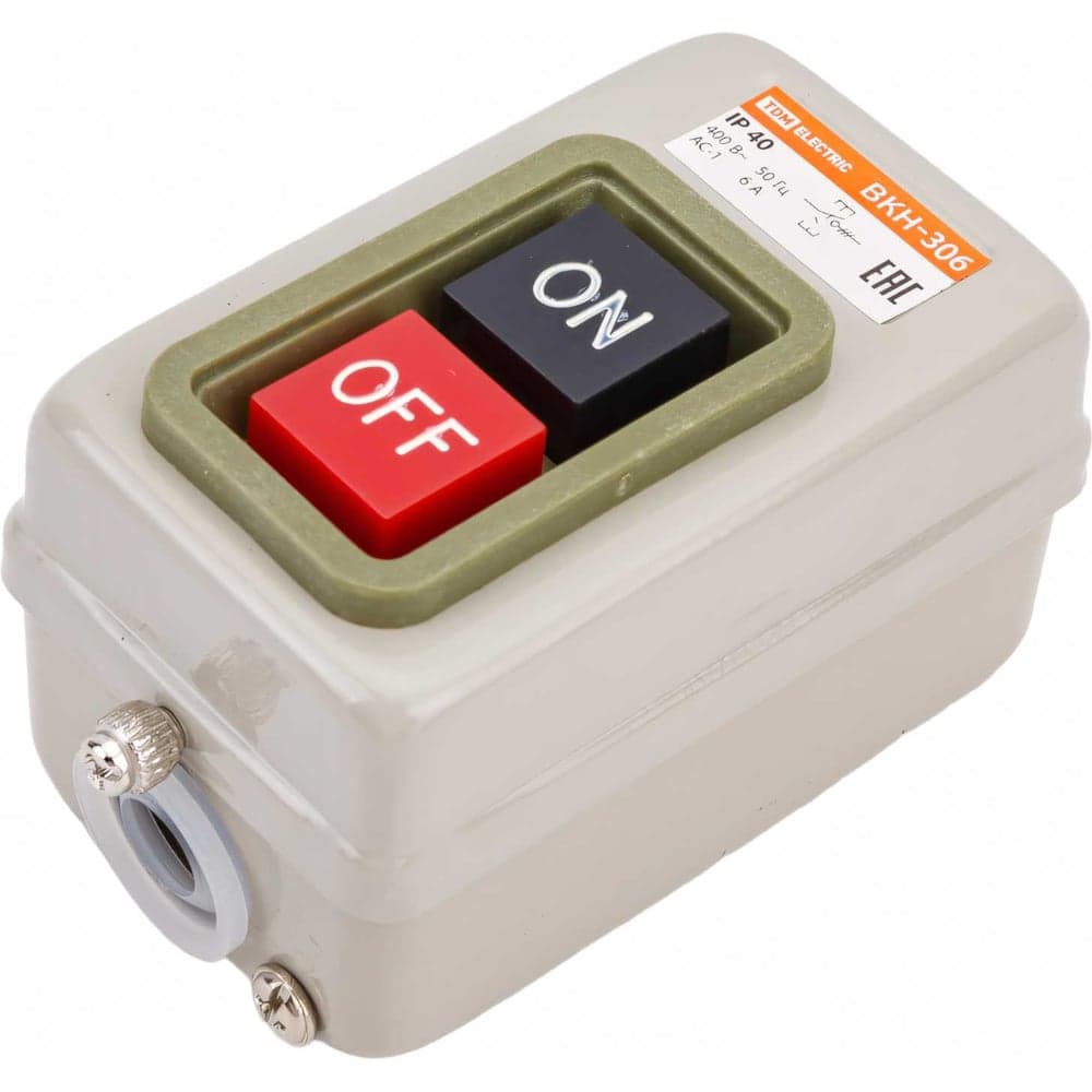Кнопочный выключатель TDM ELECTRIC ВКН-306 3Р 6А 230/400В IP40 SQ0716-0004