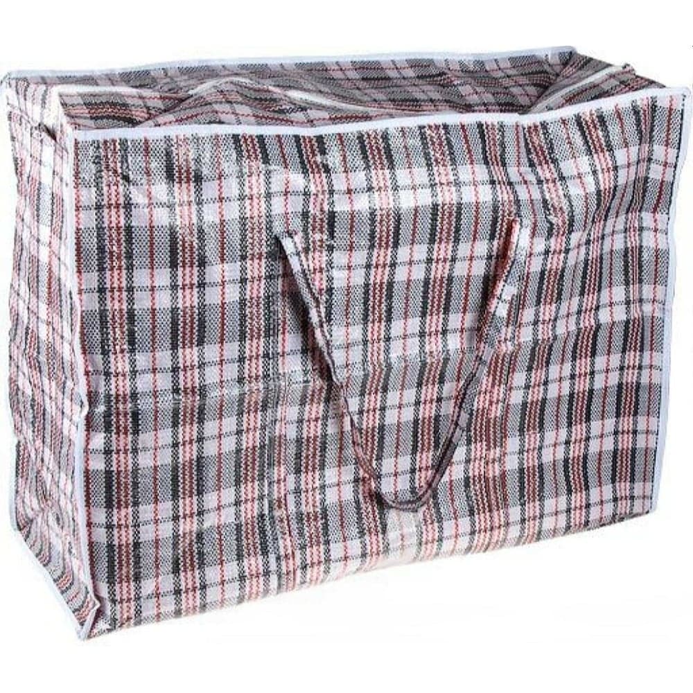 Сумка хозяйственная PERFECTO LINEA на молнии, в клетку, 80x60x30 см 42-806030