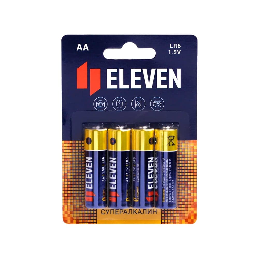 Батарейка SUPER AA LR6 алкалиновая Eleven 4 шт. BC4 301756