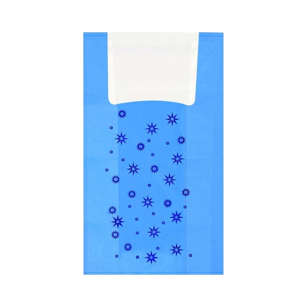 Пакет-майка OfficeClean Звезды ПНД, 30+16х60 см, 15 мкм, голубой 317609