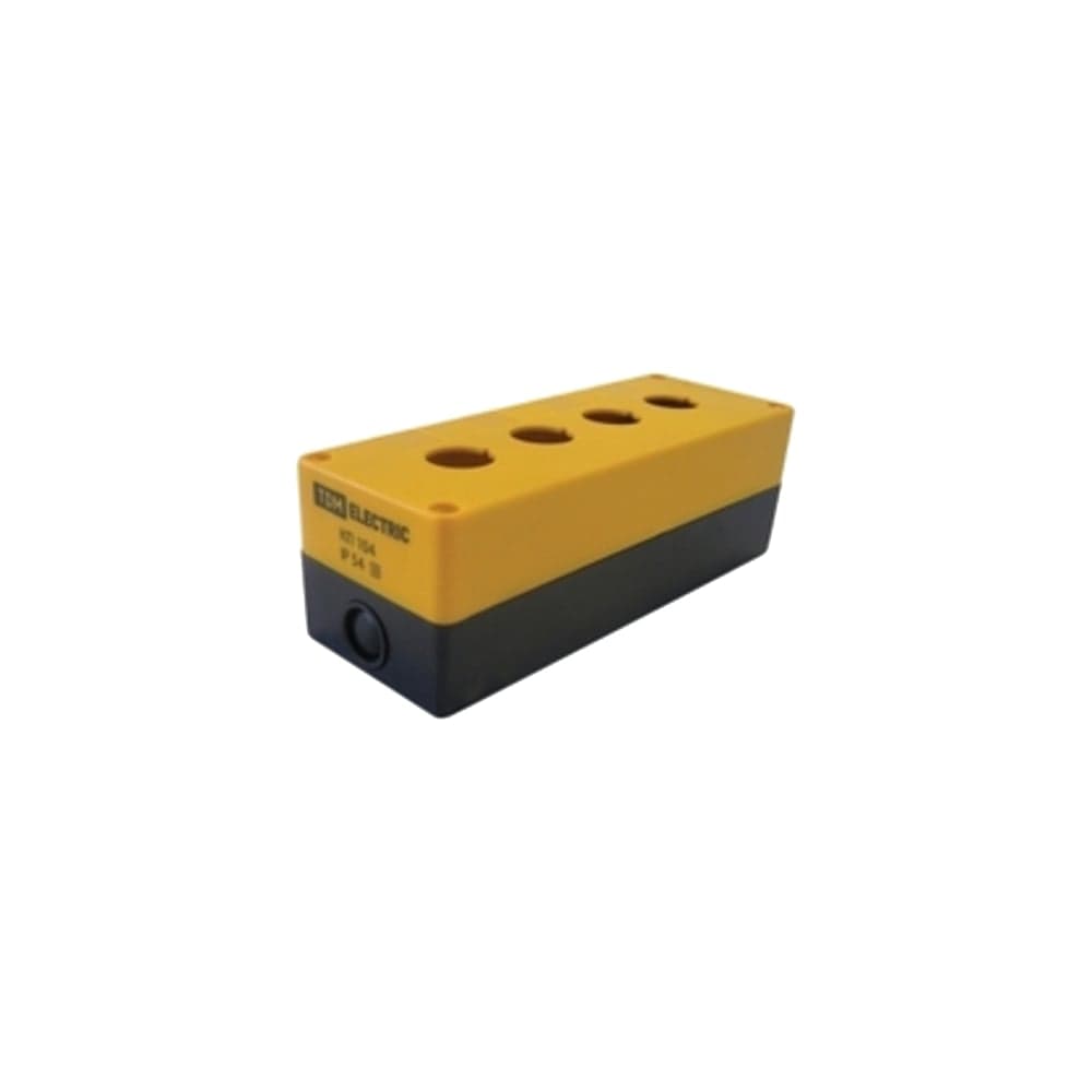 Корпус TDM КП104 для кнопок, 4места, желтый SQ0705-0009