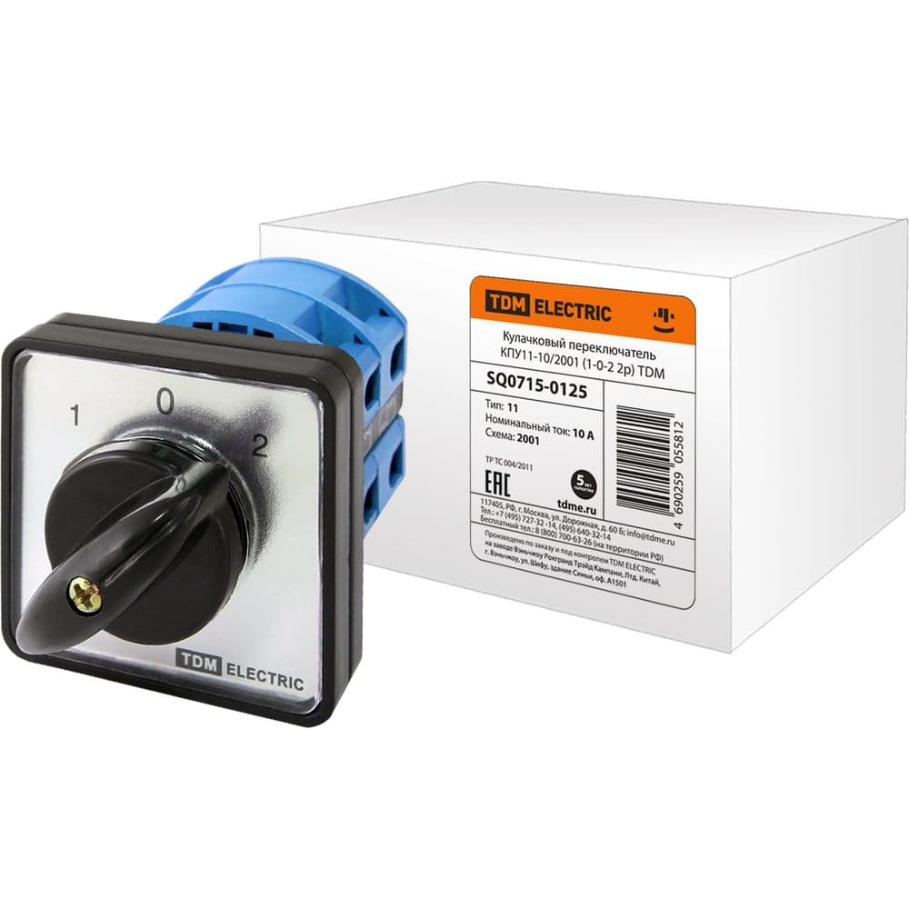 Переключатель TDM ELECTRIC КПУ11-10/2001 1-0-2 2р SQ0715-0125