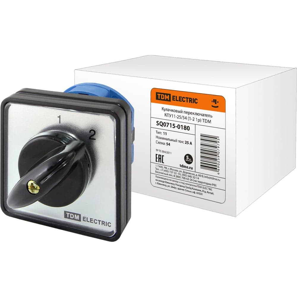 Переключатель КПУ11-25/54 TDM ELECTRIC 1-2, 1р SQ0715-0180 - 2
