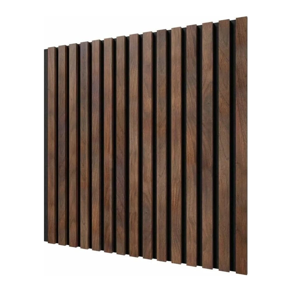 Акустические стеновые панели Cosca Decor 600x600x19 мм, черный войлок, рейки МДФ 00-00074608