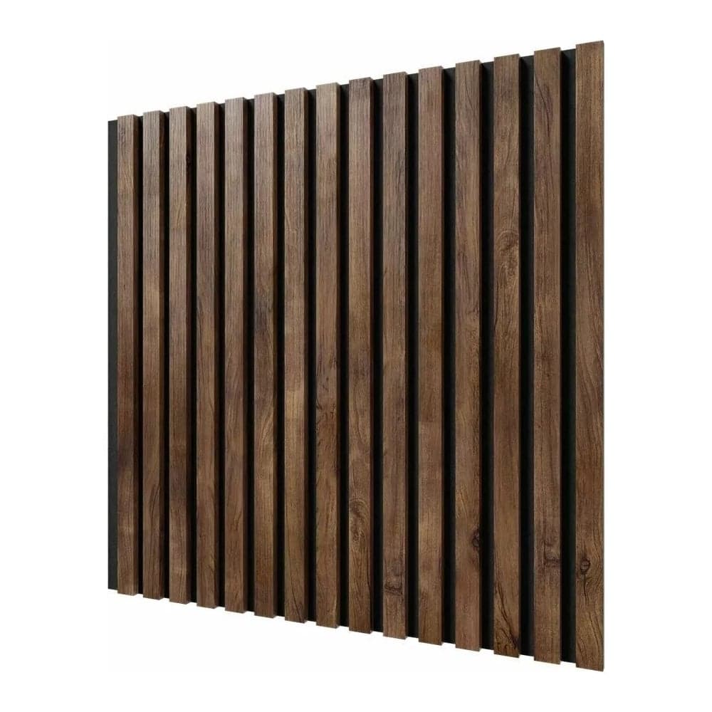 Акустические стеновые панели Cosca Decor 600x600x19 мм, черный войлок, рейки МДФ 00-00074606