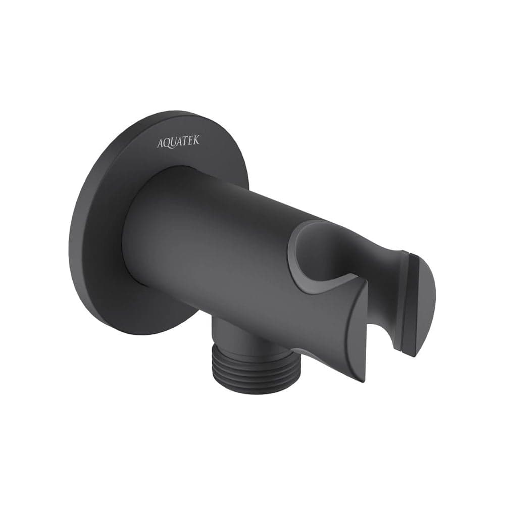 Шланговое подсоединение Aquatek с держателем, матовый черный AQ2460MB 00000135426