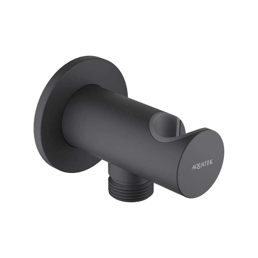 Шланговое подсоединение Aquatek с держателем, матовый черный AQ2464MB 00000135436