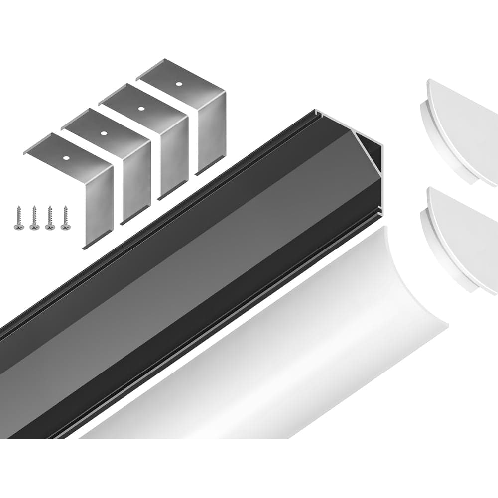 Угловой круглый профиль для светодиодной ленты Ambrella light ILLUMINATION GP2100BK