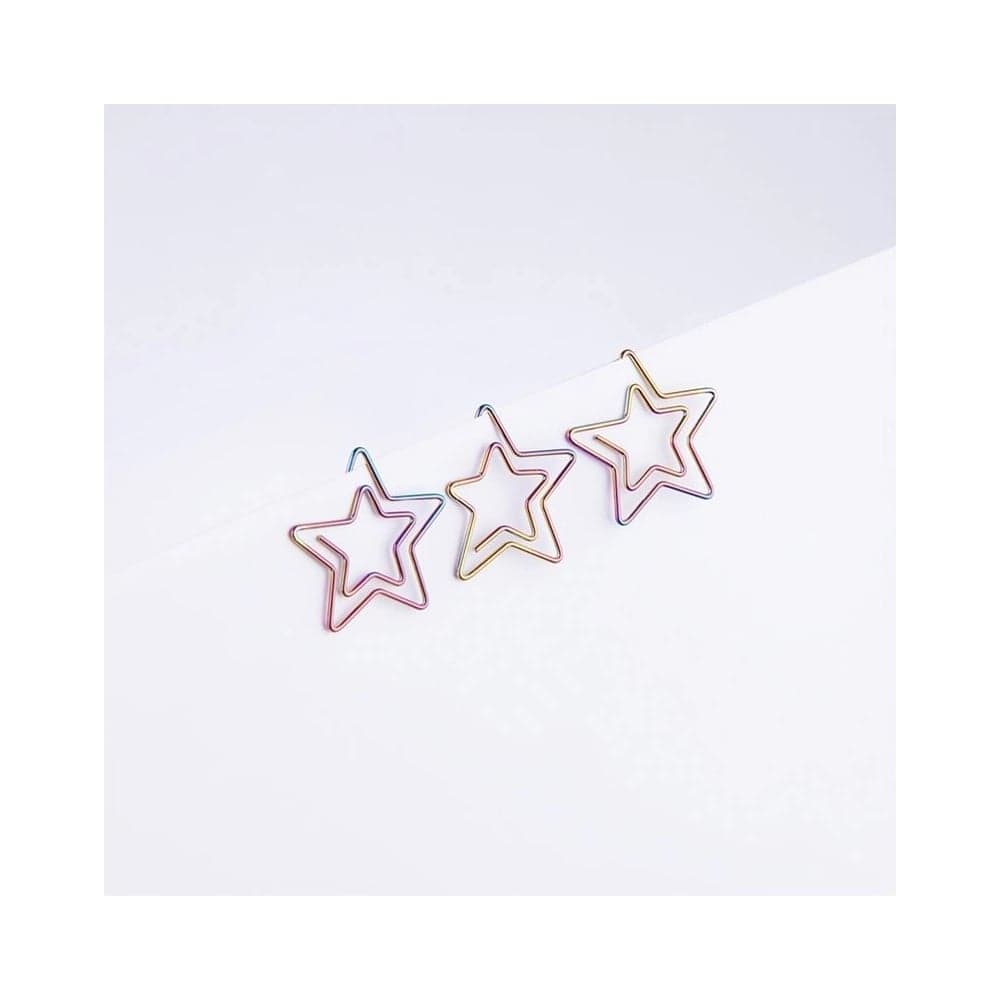 Скрепки фигурные MESHU 25мм Stars 6шт. пакет с европодвесом MS41585 MS_41585