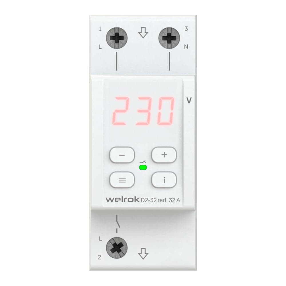 Реле напряжения Welrok D2-32 red 4660251140120