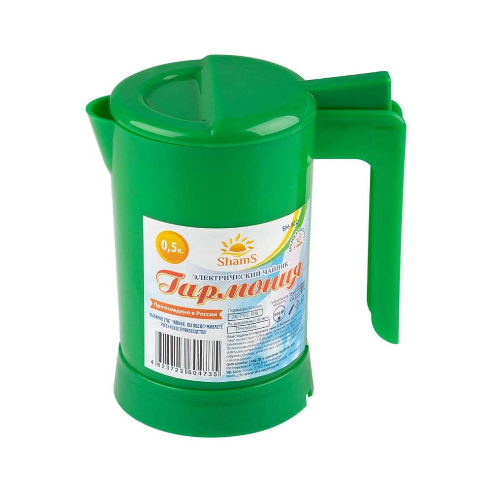 Электрический чайник ShamS Гармония SH-002 0.5 л, 800 Вт, зеленый 105480
