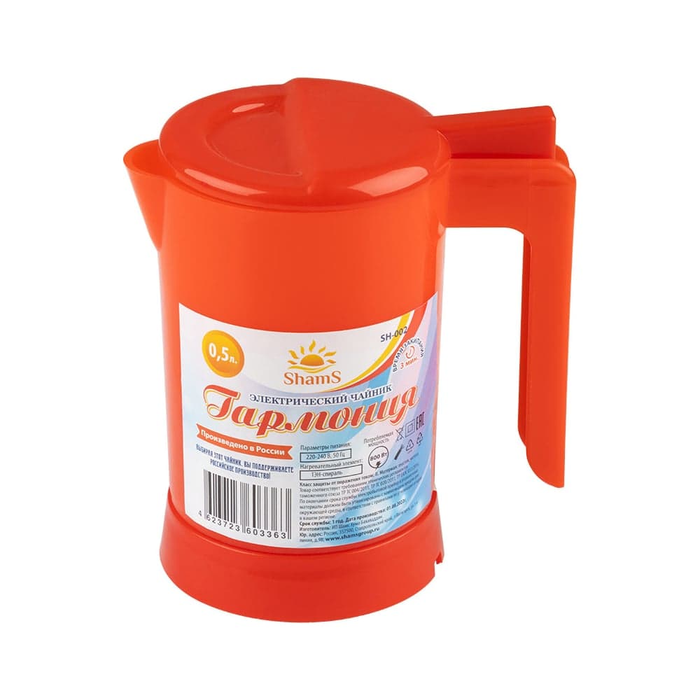 Электрический чайник ShamS Гармония SH-002 0.5 л, 800 Вт, красный 105478