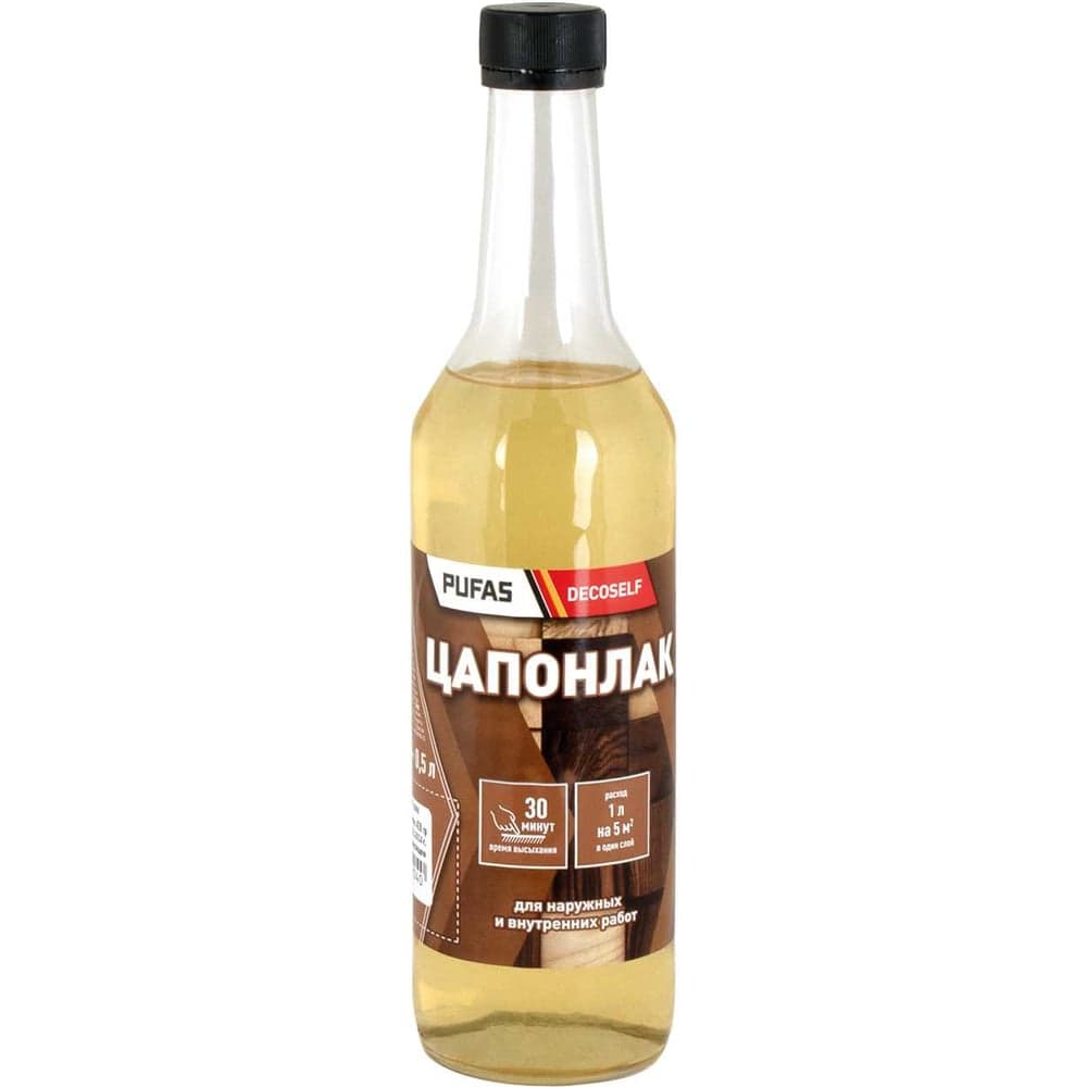 Лак Pufas «Цапон» для наруж и внутр работ Decoself 0,5л тов-200123