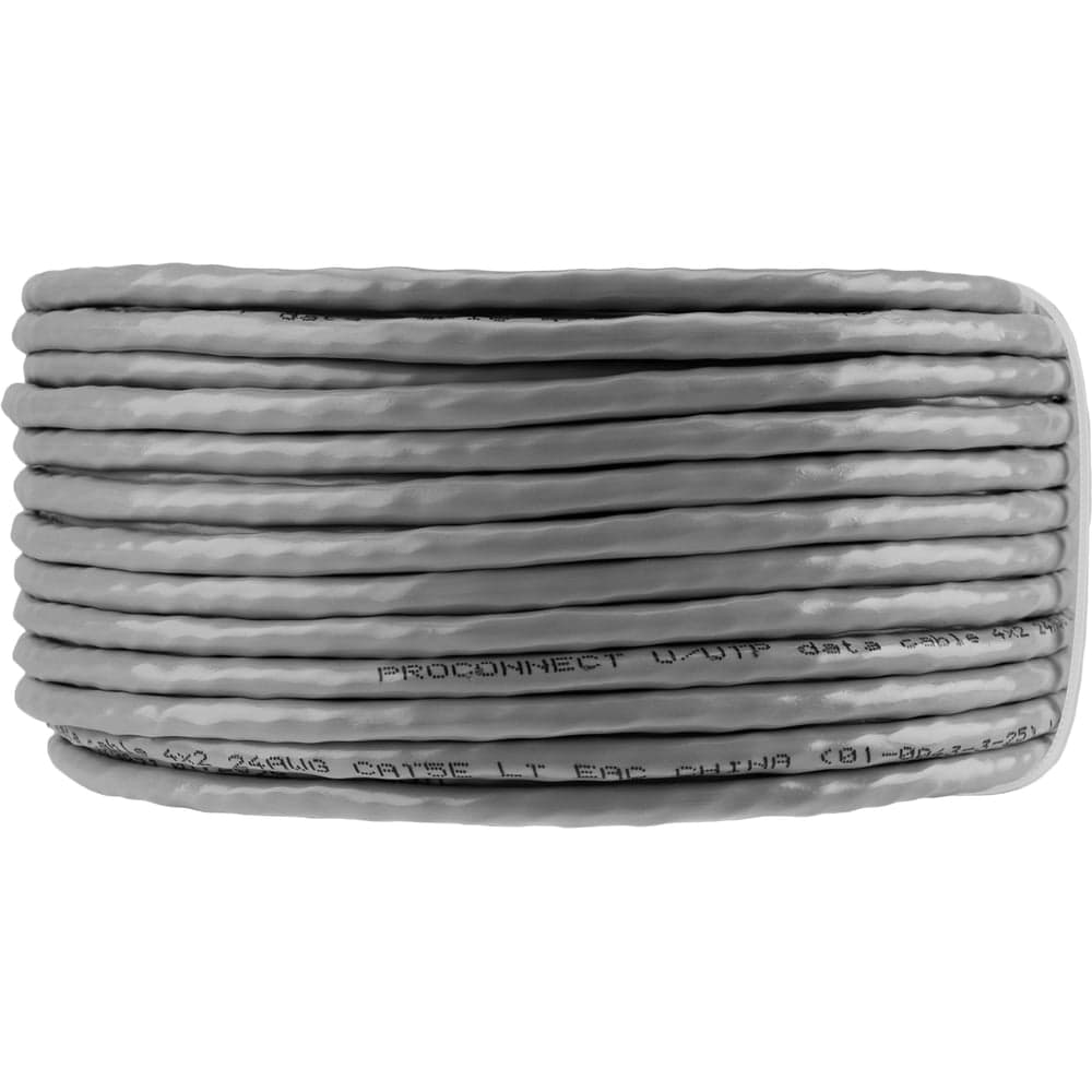 Кабель витая пара PROCONNECT UTP 4PR 24AWG, CCA, CAT5e, PVC, внутренний, серый, 25 м 01-0043-3-25