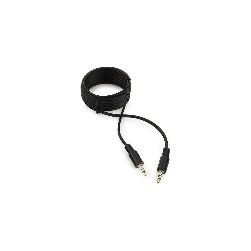 Аудио кабель Cablexpert Jack 3.5(M)/Jack 3.5(M), 3pin, 2м, черный, пакет CCA-404-2M